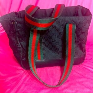 Authentic GUCCI pet carrier handbag purse.